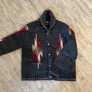 DOUBLE RL RRL RALPH LAUREN HAND KNIT CARDIGAN SWEATER
